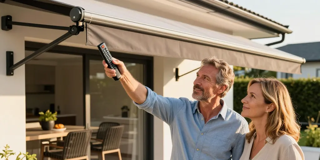 Moteur store banne manuel : la solution idéale pour moderniser votre terrasse